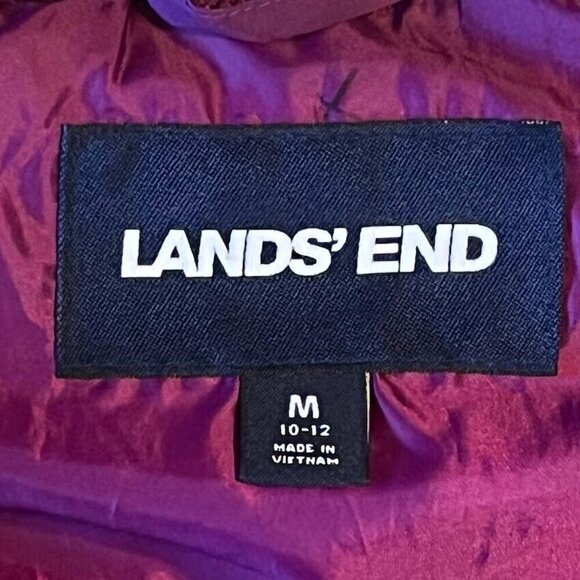 Lands' End Lightweight Puffer Vest Winter Ski Snow Outdoor Preppy Utility Bold M - Picture 3 of 5